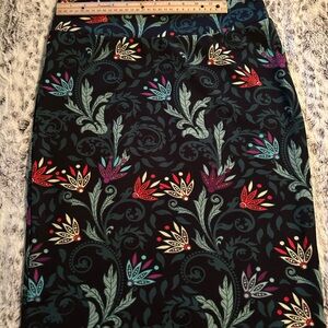 LuLaRoe Green and Gray Midi Pencil Skirt Casual